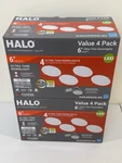 2X 4 Packs Halo 3008722 6" 10.1W Hlb Lite Led Recessed Direct Mount Light Trim. Fixed Price $59.95.