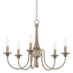 Kira Home Sherbrooke 24" 5-LIGHT Wood Chandelier French Country Farmhouse Pendan. Fixed Price $79.60.