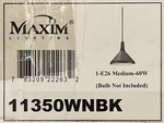 Maxim Lighting 11350WNBK Nordic Pendant 7 Ceiling Fixture Walnut/black. Fixed Price $75.00.