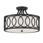 Crystorama Graham 3 Light Ceiling Mount, Matte Black 285-MK. Fixed Price $398.00.