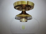 Merra 8.3 In. 1-LIGHT Brushed Gold Industrial Semi-flush Mount With Clear Shade. Fixed Price $22.45.