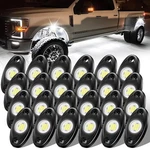 24 Pods White Rock Lights, 6000K Pure Super Bright Wide Angle IP68 Wate.... Fixed Price $105.21.