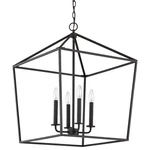 Nuvo Lighting 60/7931 Emma 4 17"W Taper Candle Pendant - Black. Fixed Price $496.99.