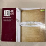 New Led Pendant Chrome W/crystal Accent Dimmable 23.5" Home Decorators Nib. Fixed Price $108.00.