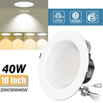 10INCH 40W Commercial Canless Led Downlight Dimmable Recessed Ceiling 5CCT. Fixed Price $55.69.