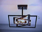 Adsensty 15.8 In. 3-LIGHT Black Farmhouse Rectangle Semi Flush Mount Ceiling New. Fixed Price $44.99.