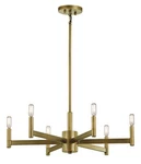 Kichler 43859NBR Erzo 6-LIGHT Medium Chandelier In Natural Brass. Fixed Price $584.99.