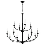 Quorum Reyes Light Chandelier, Noir 6160-12-69. Fixed Price $604.80.