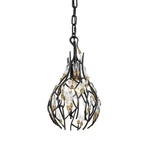 Varaluz Bask 1-LT Crystal Mini Pendant, Black/gold/clear 271M01MBFG. Fixed Price $439.00.