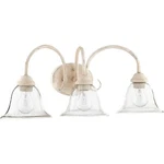Quorum Spencer Light 25' Vanity, Persian White/clear Seeded Glass 5110-3-170. Fixed Price $98.40.