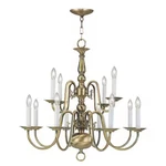 Livex Lighting 5012-01 Williamsburgh Antique Brass Chandelier. Fixed Price $499.90.
