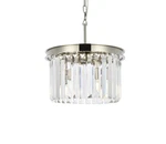 Elegant Lighting 1238D16/RC Sydney 16"W Crystal Pendant - Nickel. Fixed Price $410.00.