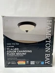 Hampton Bay Clifton Integrated 11" Led Color Changing Flush Mount Bronze Finish. Fixed Price $32.00.