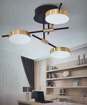 Jc Topa 3 Light Led Ceiling Fixture Gold Black Modern Flush Mount. Fixed Price $69.97.