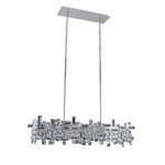Allegri Vermeer 6 Light Island, Chrome/swarovski Clear Crystal - 11198. Fixed Price $7131.00.