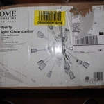 Home Decorators Collection 9-LIGHT Crystal Brushed Nickel Sputnik Chandelier. Fixed Price $133.77.