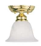 Livex Lighting 1350-02 Essex Semi-flush Mount Polished Brass. Fixed Price $79.96.