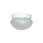 Sunset Lighting F6108-30 Flush Mount 7-1/2" Clear Prismatic Glass, White Finish. Fixed Price $24.99.