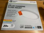 Commercial Electric 20 In. Low Profile Led Flush Mount Round Ceiling Light. Fixed Price $19.95.