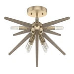 Alturas Gold Eight Light Semi-flush Mount From The Jupiter Star Collection. Fixed Price $239.99.