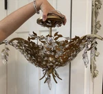 Schonbek Swarovski Crystal Semi Flushmount Ceiling Light Amytis AM-5206. Fixed Price $1499.90.