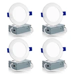 Pack Inch Led Recessed Ceiling Light With Junction Box 3000K/4000K/5000K. Fixed Price $38.04.