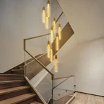 Modern High Ceiling Crystal Chandelier Adjustable Long Attic Pendant Light New. Fixed Price $201.51.