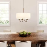 Progress Lighting 5-LIGHT 21-1/2 In. Farmhouse Chandelier White Textured Linen. Fixed Price $179.95.