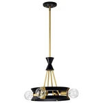 Nuvo Lighting Marsden Chandelier, Matte Black/natural Brass 60-7864. Fixed Price $169.98.