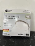 Comm. Electric CA8AA022FR125 14" Led Flush Mount, Nickel/bronze Trim, Adj. Cct. Fixed Price $23.73.