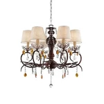 OK-5157H-27 Inch Magnolia Crystal Bronze Ceiling Lamp Chandelier. Fixed Price $174.99.