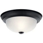 Kichler 8111 2 Light 11"W Flush Mount Bowl Ceiling Fixture - Black. Fixed Price $30.97.