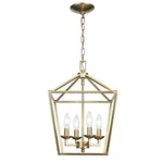 Home Decorators Collection Weyburn 4-LIGHT Gold Farmhouse Chandelier. Fixed Price $59.00.