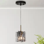 Lnc 4.7 In. W Black Pendant 1-LIGHT Modern Glam Brass Accent Island Mini. Fixed Price $49.99.