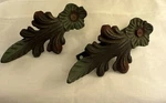 2 Cast Iron Antique Flower/leaf Drapery Curtain Tie Backs 5.5 Long. Fixed Price $29.00.