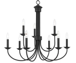 Livex Lighting 42687 Estate 9 30"W Taper Candle Style - Black. Fixed Price $449.96.