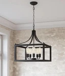 Home DECORATORS-7949HDCVBDI 5 Light Boswell 1/4 Pendant 20"W X 24.13"H 20"D. Fixed Price $49.99.