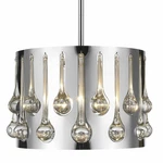Z-lite 453-13 Chrome Oberon 3-LIGHT 12-1/2"W Drum Chandelier. Fixed Price $133.09.