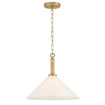 Hinkley Lark Cove One Light Medium Hanging Pendant Lacquered Brass. Fixed Price $120.00.