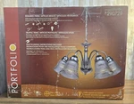 Portfolio 5 Ceiling Light Chandelier With Glass Globes Chrome Finish.. Fixed Price $30.00.
