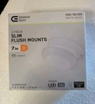 Commercial Electric 7 In. Matte White Led Slim Flush Mount Light 3000K (2-PACK). Fixed Price $29.00.