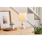 Hampton Bay Sweetoak 14" 1-LIGHT White Resin Table Lamp With Fabric Drum Shade. Fixed Price $19.99.