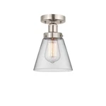 Innovations Lighting Cone Semi-flush Mount, Sn/clear 616-1F-SN-G62. Fixed Price $154.00.