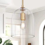 Lnc Modern Gold Pendant Light Clear Glass Shade Led Compatible LQIFQJY542509C. Fixed Price $119.18.