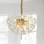 24" Gold Crystal Sputnik Chandelier 8-LIGHT Elegant Ceiling Fixture. Fixed Price $215.99.