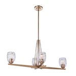 Craftmade Guiding Star Light Linear Chandelier, Satin Brass/water 57374-SB. Fixed Price $259.99.
