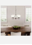 Hampton Bay Creekford 5-LIGHT Brushed Nickel Chandelier 721 607. Fixed Price $50.00.