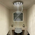 Glam 7PM Crystal Raindrop Chandelier Nearly 8 Feet Long. Fixed Price $475.00.