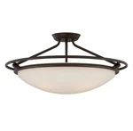 Quoizel QF1202SWT 3 Light Semi Flush Mount Transitional Style Bronze. Fixed Price $249.99.