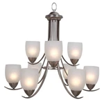 Yosemite Home Decor Mirror Lake 9 Lights Chandelier In Brushed Nickel. Fixed Price $323.44.